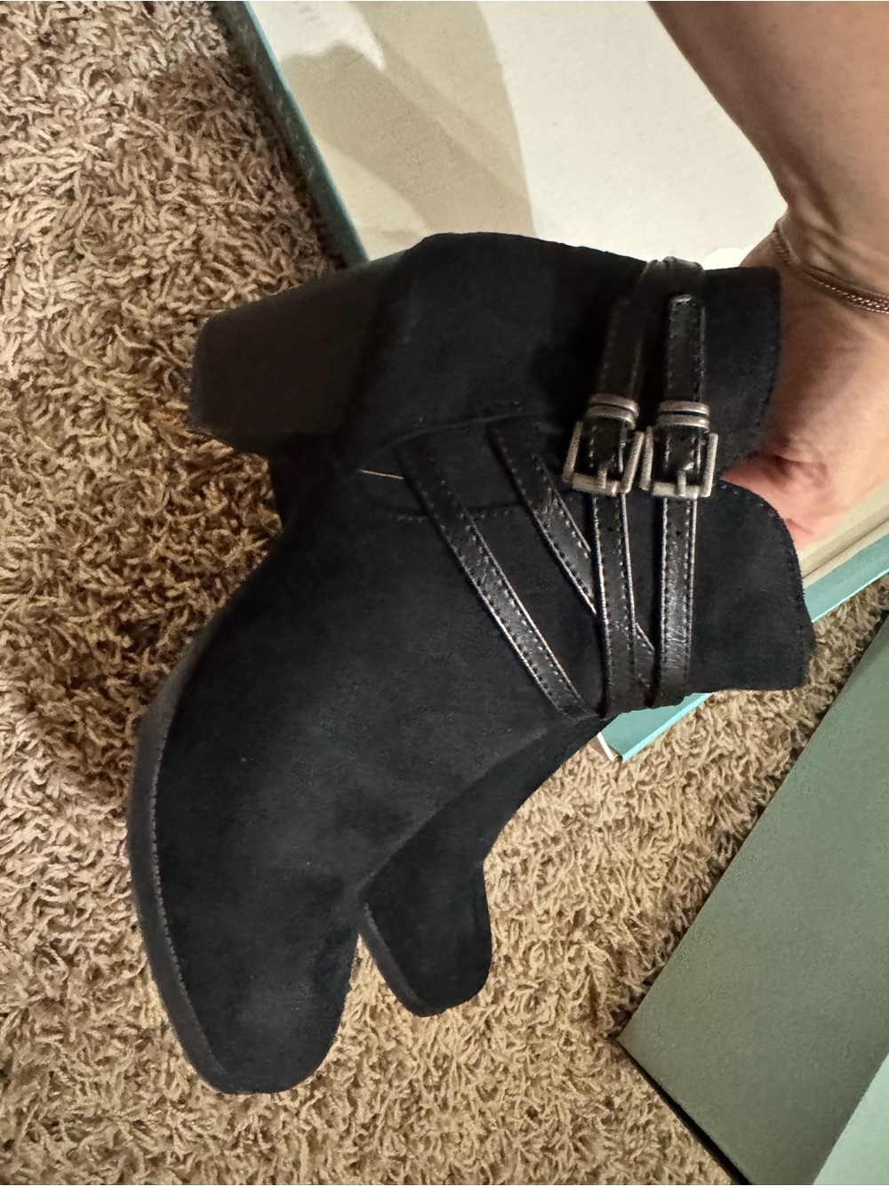 LifeStride Black Jezebel Strappy Ankle Booties WORN ONCE *Comfort Memory Foam - Picture 9 of 14
